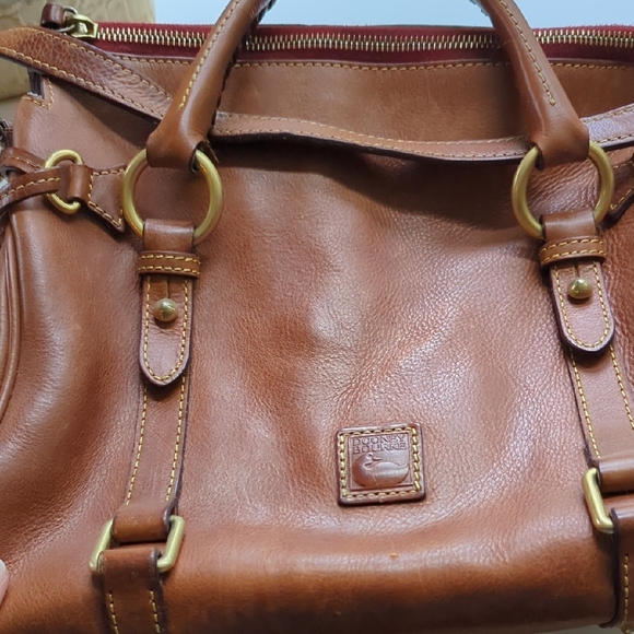 Dooney Bourke Florentine Brown Leather Shoulder Bag - Picture 2 of 16